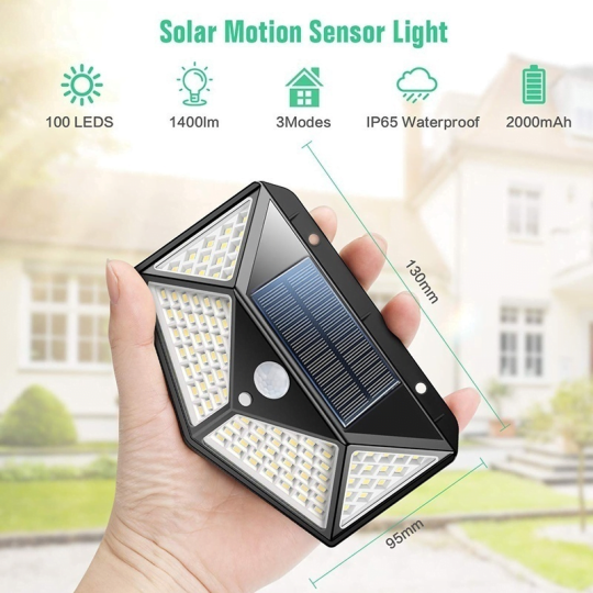 Waterproof Outdoor Motion Sensor Solar Light IP65