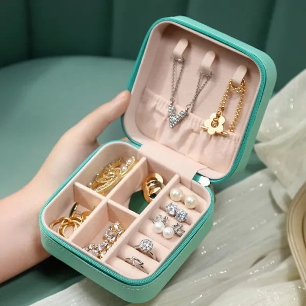 Jewellery Storage Box Leather Jewelry Stand Earrings Ring Box Cosmetics Beauty Container Organizer