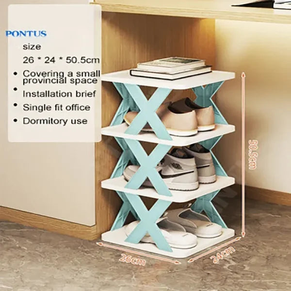 New Arrival 5 Layers Stackable Shoe Rack Multi-layer Storage Shoes Shelf Box Plastic Space Saving Cabinet Shoes Organizer For Entry